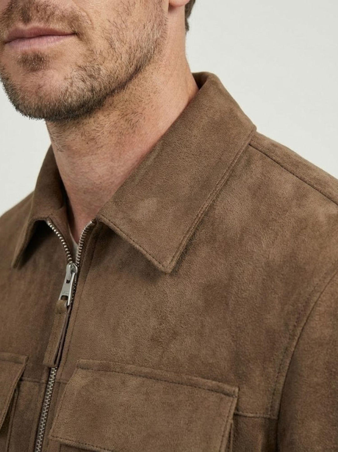 Giacca Tarragon in camoscio pecan TARRAGON 126 JACK LEATHER 