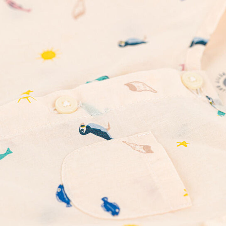 Tutina in popeline bebè con stampa A06K5 01 PETIT BATEAU 