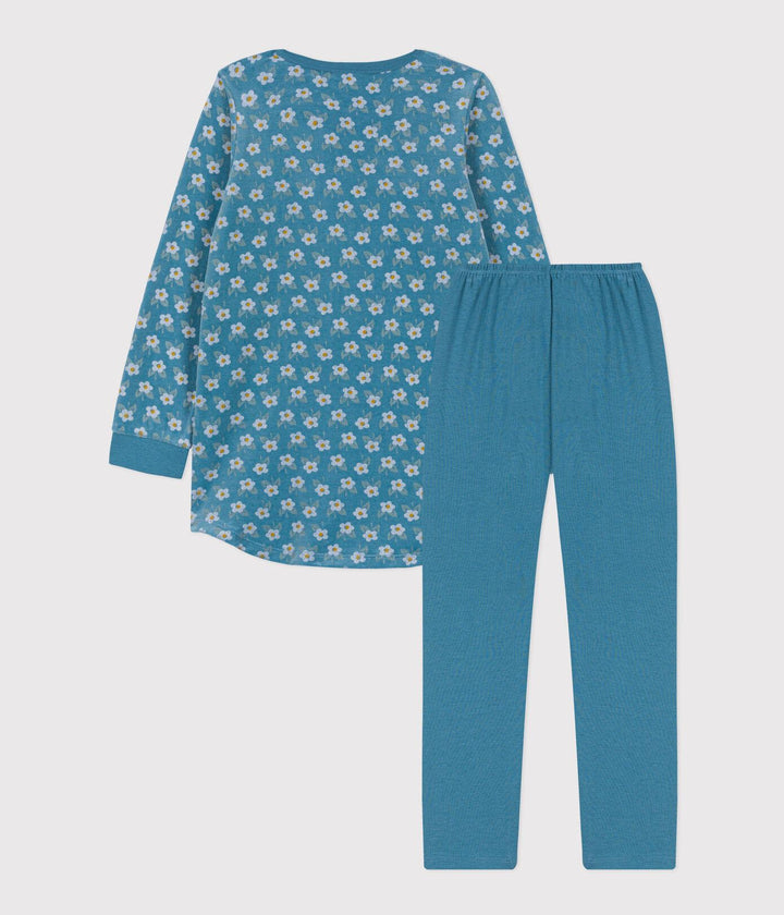 CAMICIA E LEGGINGS DA NOTTE IN CINIGLIA MOTIVO FIORE A0869 02 PETIT BATEAU 