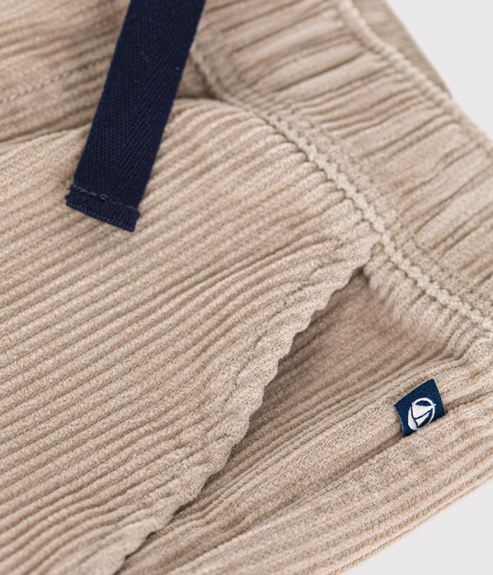 Pantaloni dritti in velluto beige A0BAR 02 PETIT BATEAU 