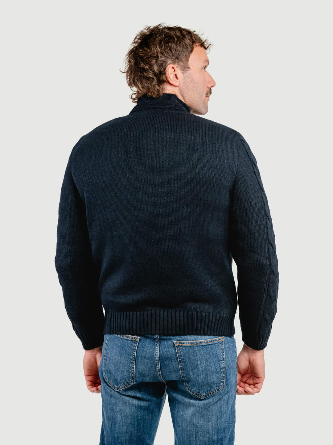 GIUBBOTTO THAMES KNIT IN CAMOSCIO E MAGLIA BLU MARRONE THAMES KNIT 309 JACK LEATHER 
