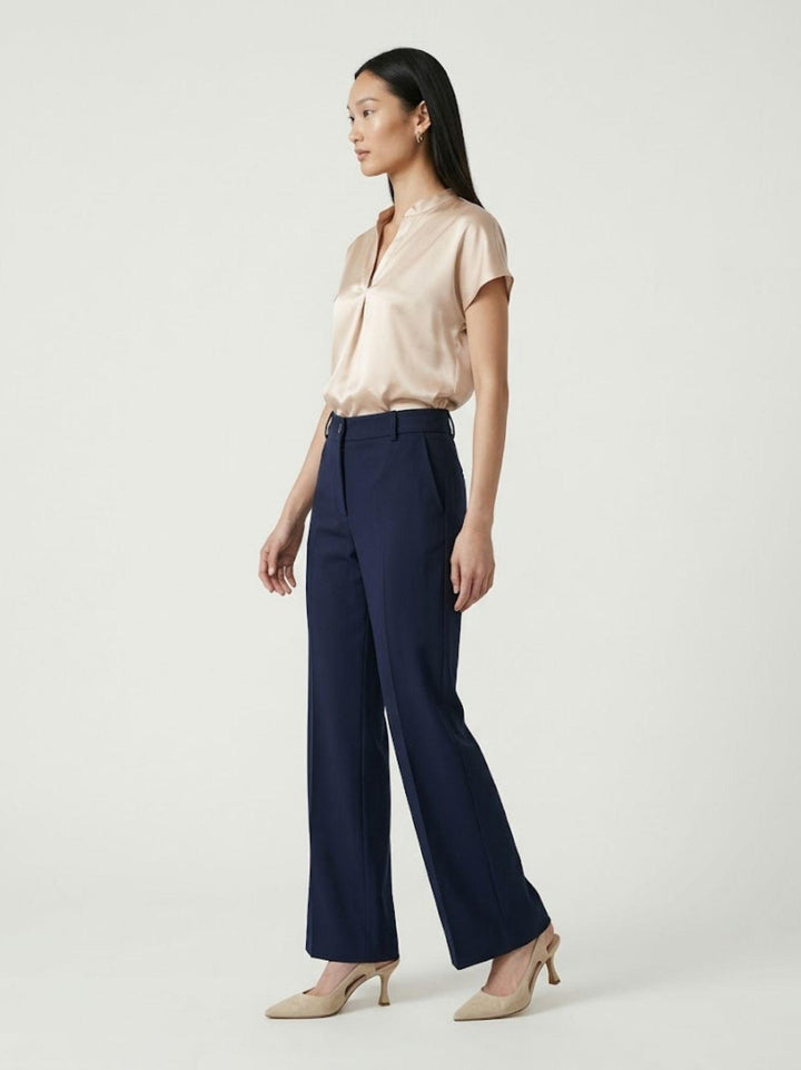 Pantalone a palazzo con tasche alla francese navy OSCAR BLU ANDREA MORANDO 