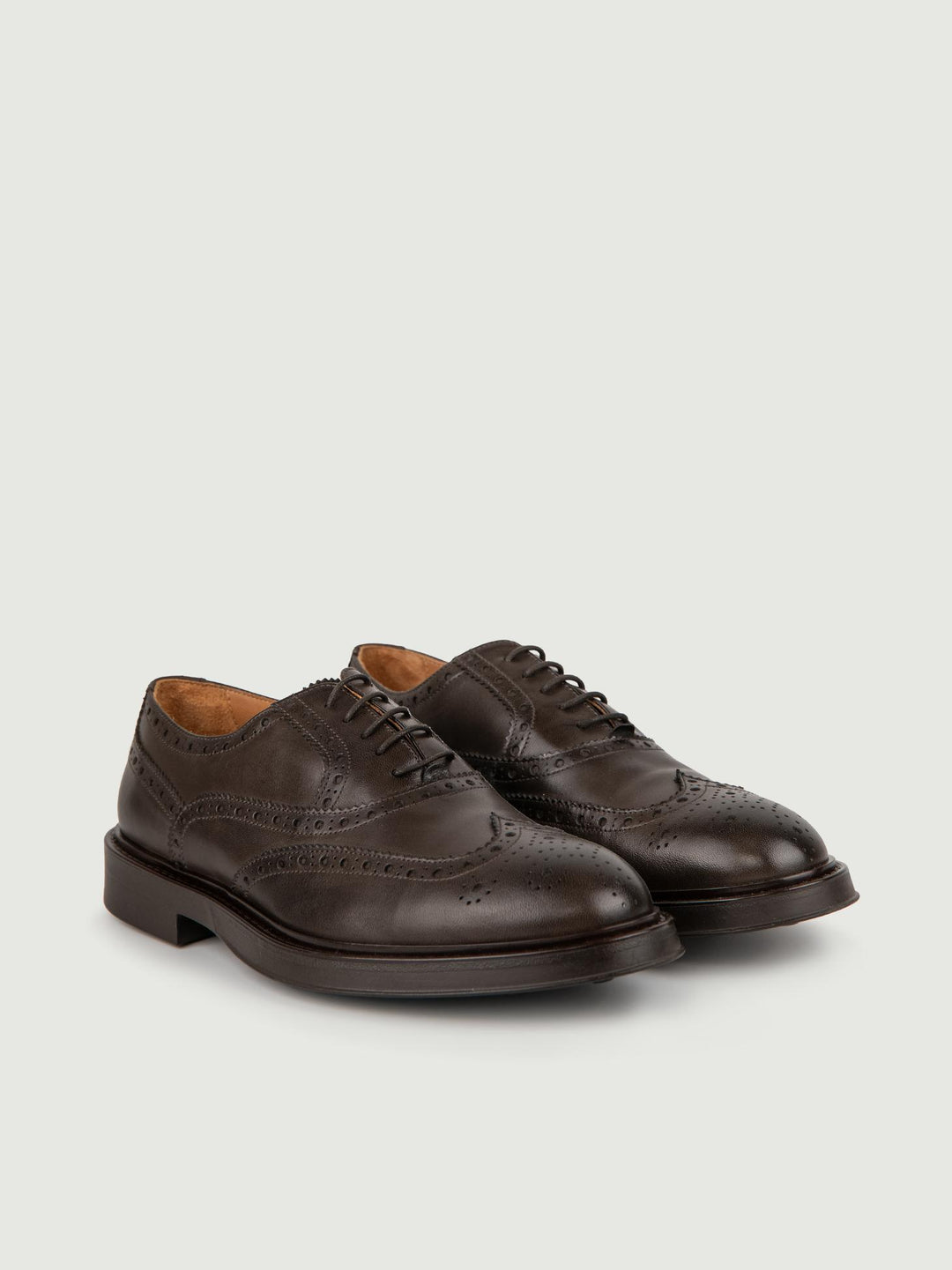 FRANCESINA IN PELLE MARRONE CODA DI RONDINE 080 T MORO SAXONE 