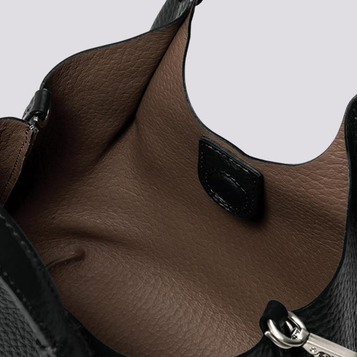 Borsa a spalla Dua in pelle marrtellata nera BS 9719/23AI RNGDBL 12565 GIANNI CHIARINI 