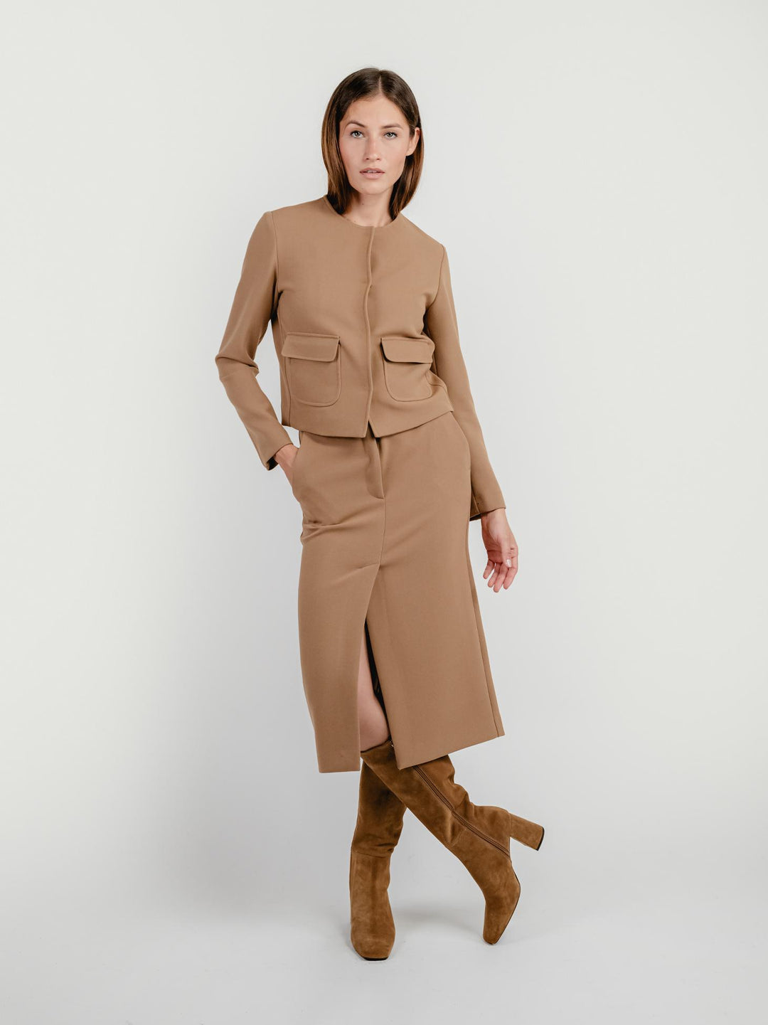 GONNA LONGUETTE CAMMELLO 3565 B 0718 ANDREA MORANDO 