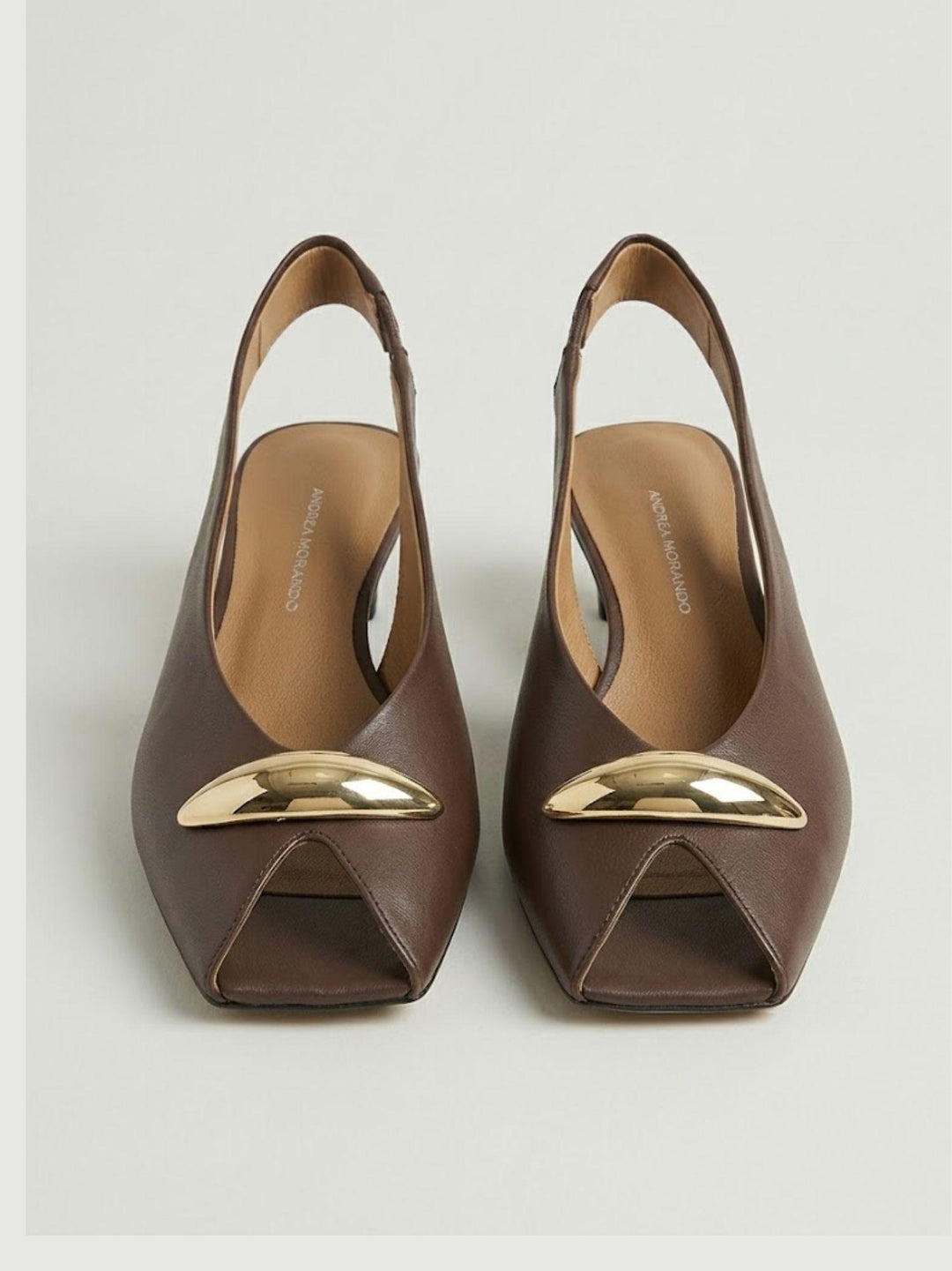 Spuntata slingback in pelle nappa testa moro R412 T.MORO ANDREA MORANDO 