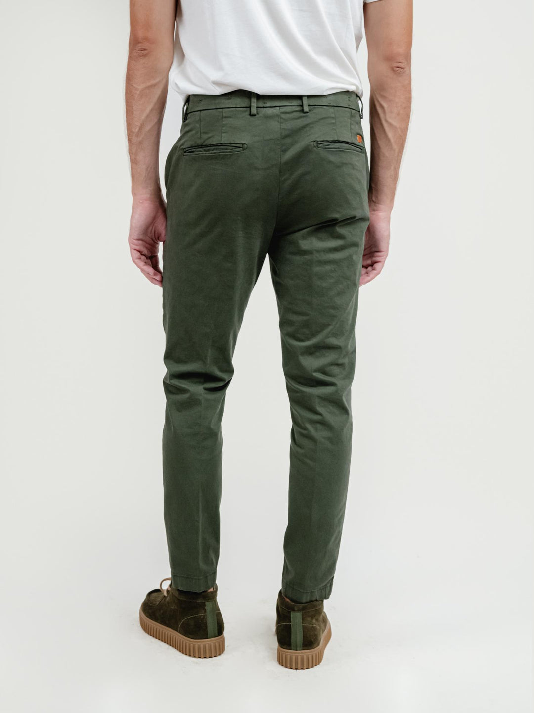 PANTALONE IN COTONE VERDE SALVIA T500BRO 691 NOLAB 