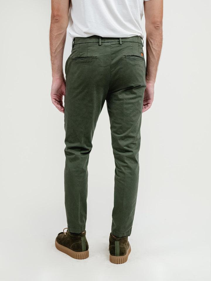 PANTALONE IN COTONE VERDE SALVIA T500BRO 691 NOLAB 