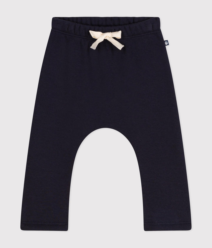 Pantaloni blu scuro in tessuto felpato A0BQ7 01 PETIT BATEAU 