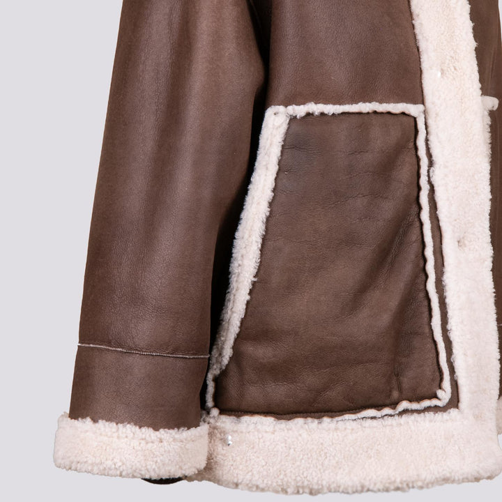 MONTONE "GIGR" REVERSIBILE IN PELLE MARRONE CHIARO GIGR 312 JACK LEATHER 