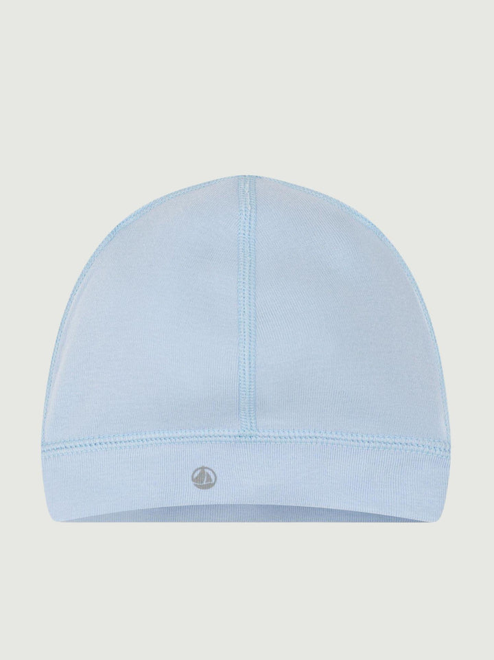 Cuffietta in cotone azzurro tinta unita A0CIU 01 PETIT BATEAU 