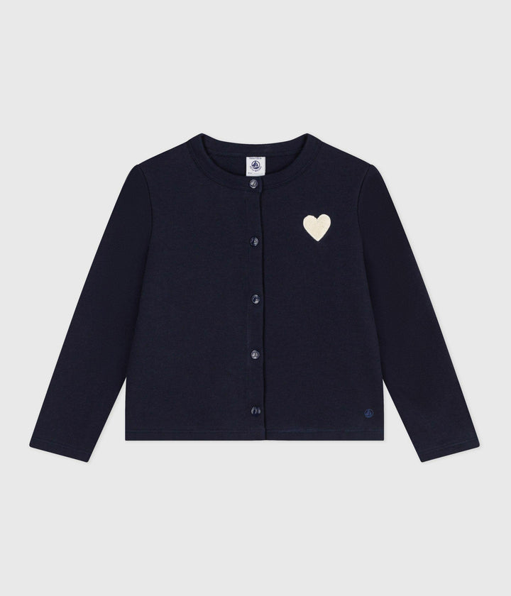 Cardigan in molleton bambina A0EBN 01 PETIT BATEAU 