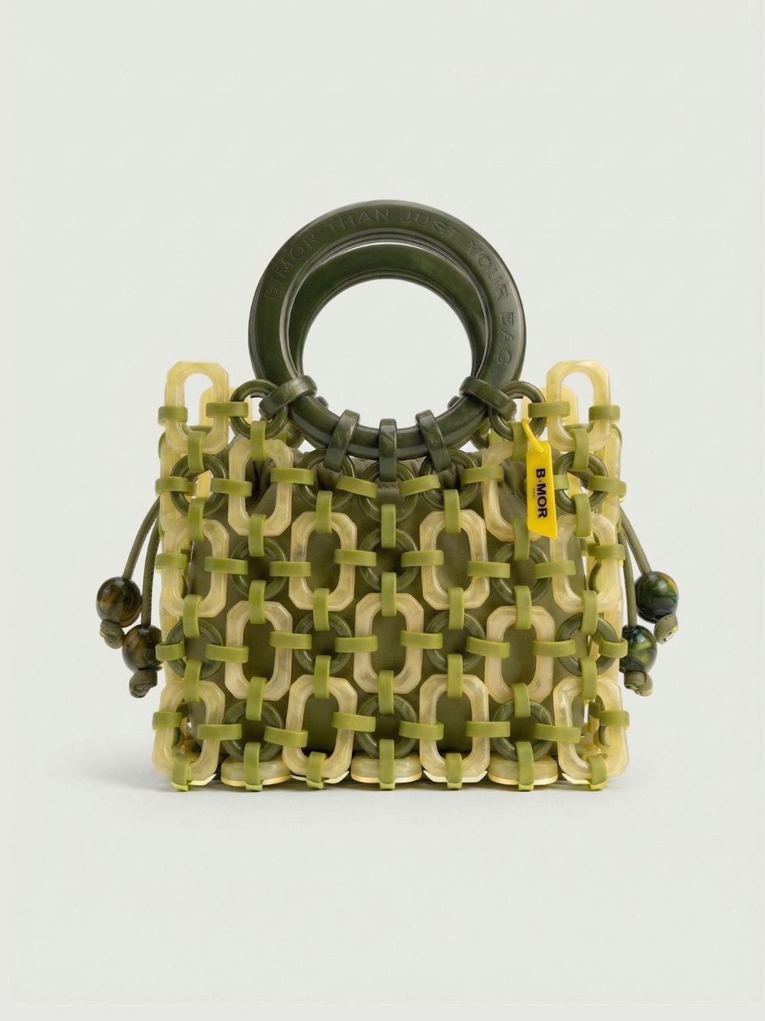 Borsa a mano Doll in resina botanical pearl DOLL+BB VERDE PERLA+VERDE BIMOR 