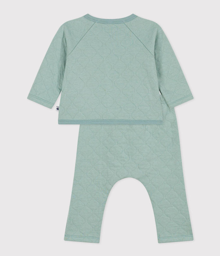 COMPLETO IN TUBIQUE TRAPUNTATO PER BEBÈ A085W 02 PETIT BATEAU 