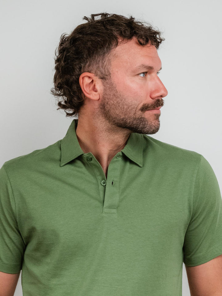 POLO IN JERSEY VERDE CACTUS 2902425 374 ANDREA MORANDO 