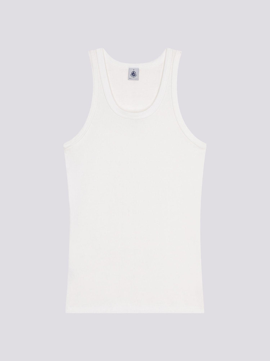 CANOTTA BIANCA  ICONICA IN COTONE DONNA A0AKH 01 PETIT BATEAU 