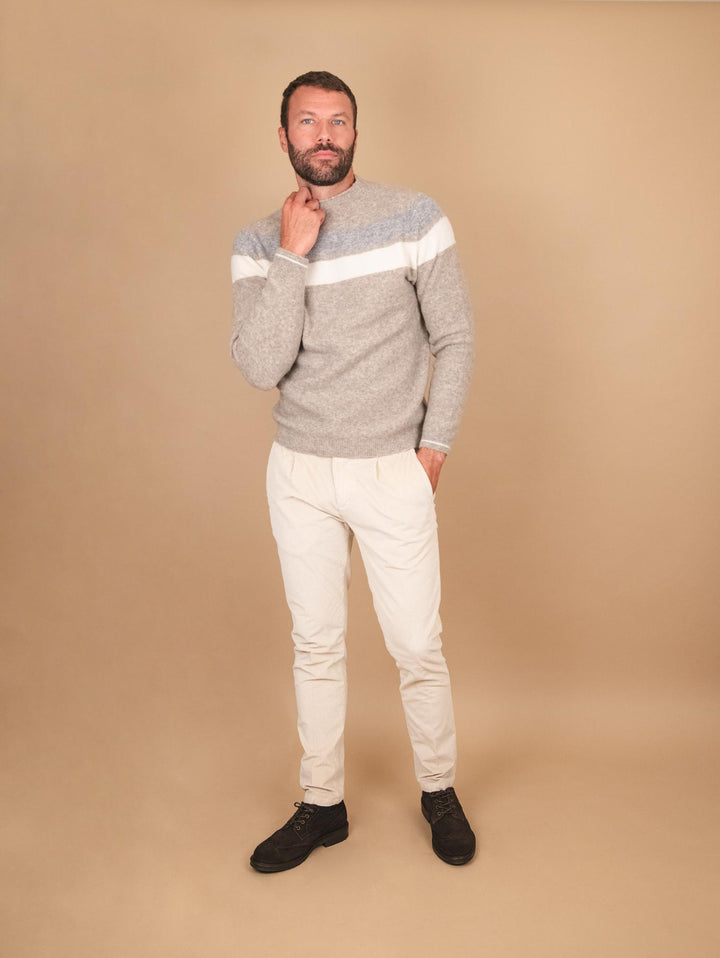 GIROCOLLO beige IN MISTO LANA MERINO 0094 0039 FIESOLI DANIELE 