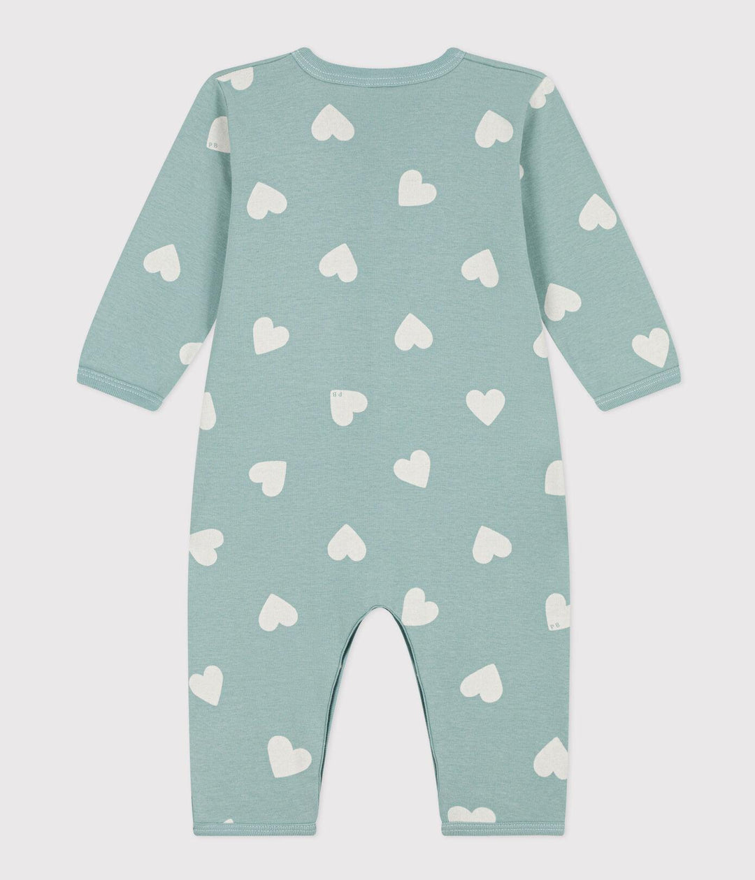 PIGIAMA BEBÈ SENZA PIEDI IN COTONE motivo cuori A085Q 01 PETIT BATEAU 