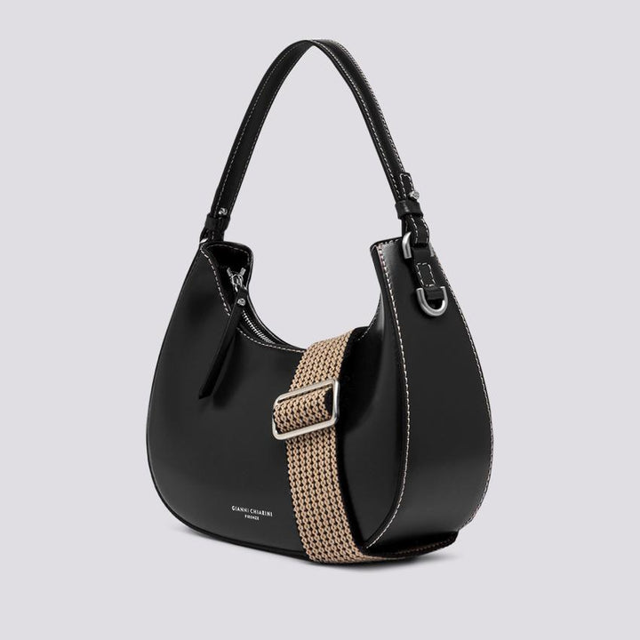 BORSA Bianca in PELLE spazzolata nera BS 10426 CALF-NA 001 GIANNI CHIARINI 