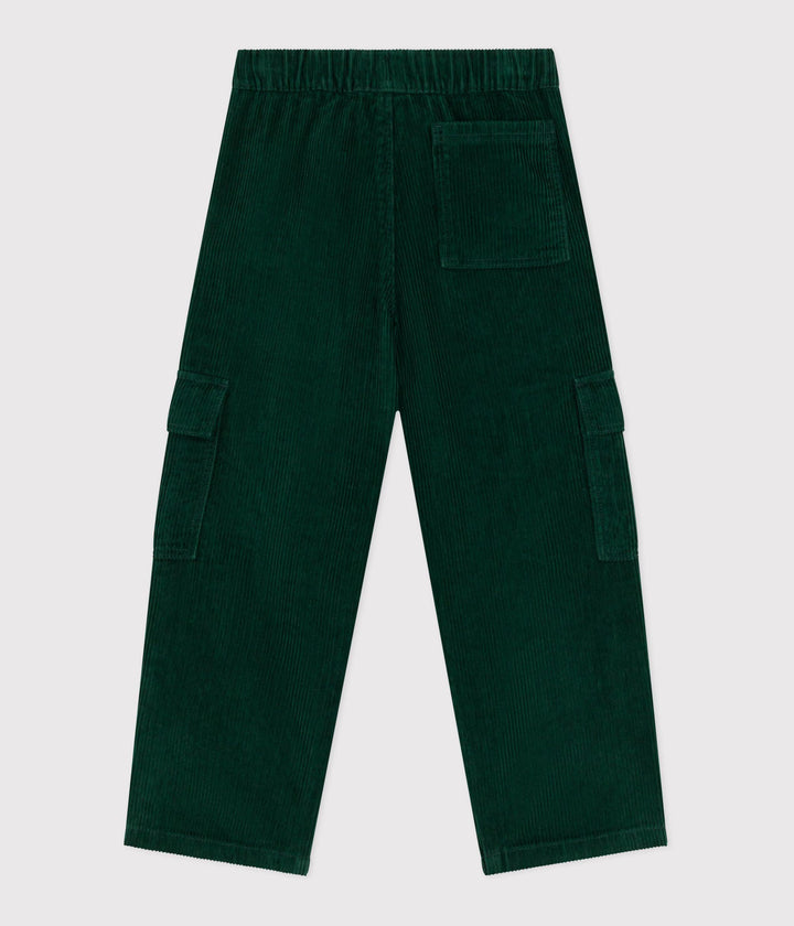 Pantaloni cargo in velluto verde A0DTB 01 PETIT BATEAU 