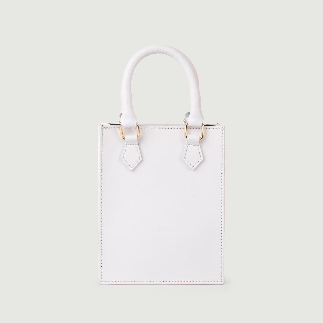 BORSA IN PELLE BIANCA BABY BABY BIANCO BIMOR 