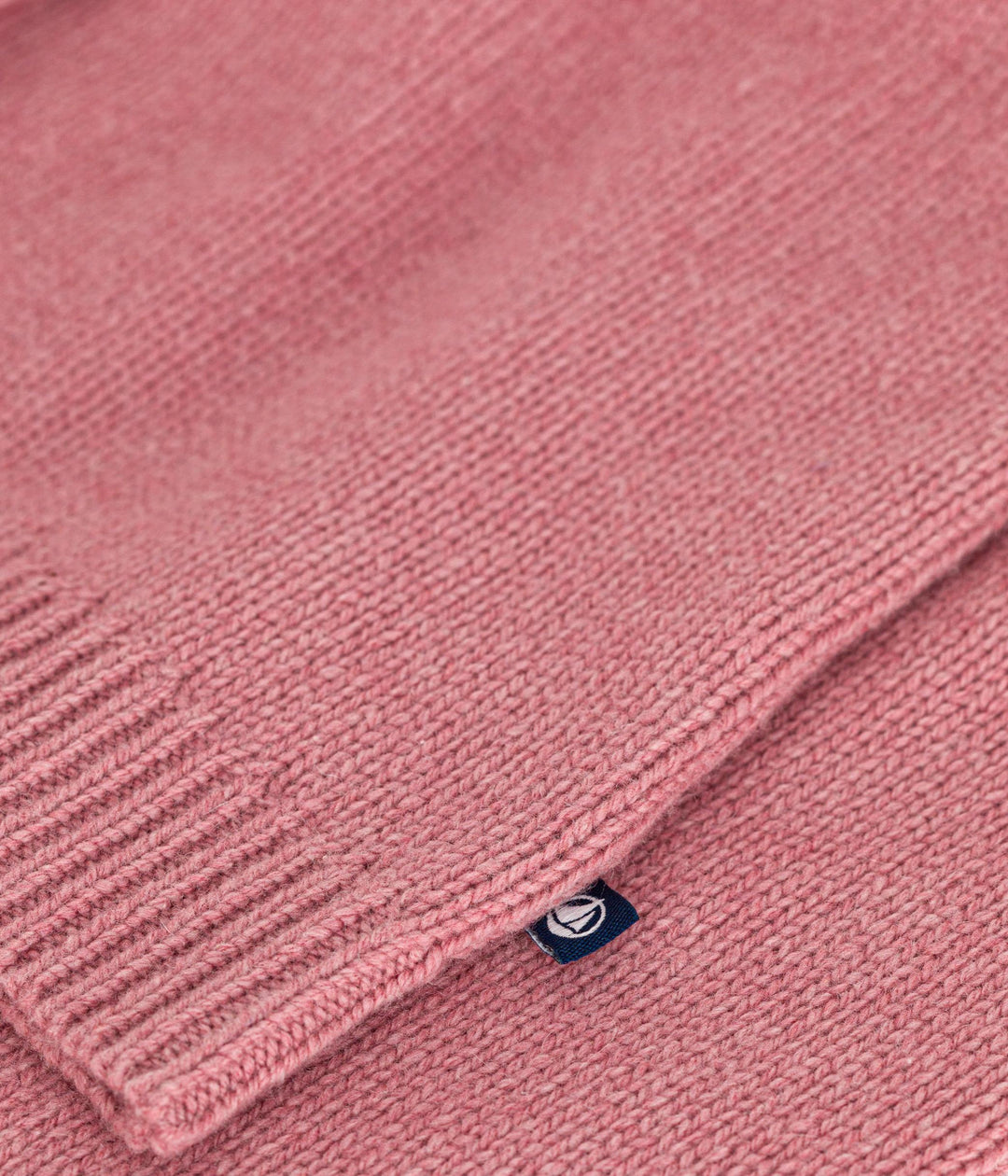 Cardigan in maglia jacquard rosa di lana e cotone A0B1Q 01 PETIT BATEAU 