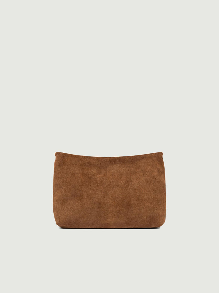 Pochette Brenda in pelle scamosciata cognac 8265 CM-PL 099 GIANNI CHIARINI 