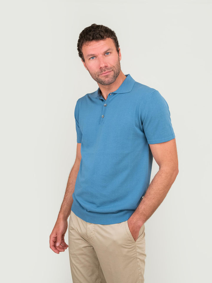 POLO IN COTONE COLOR AVIATORE