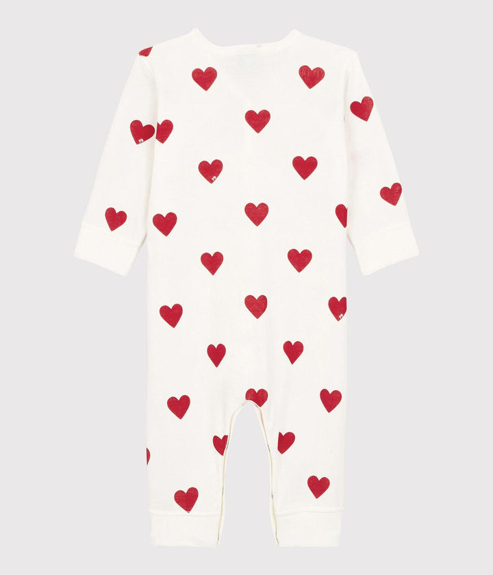 TUTINA PIGIAMA BEBÈ IN COTONE MOTIVO CUORE A00E9 01 PETIT BATEAU 
