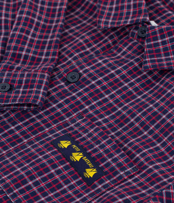 Camicia in flanella a quadri bambino A0EGF 02 PETIT BATEAU 