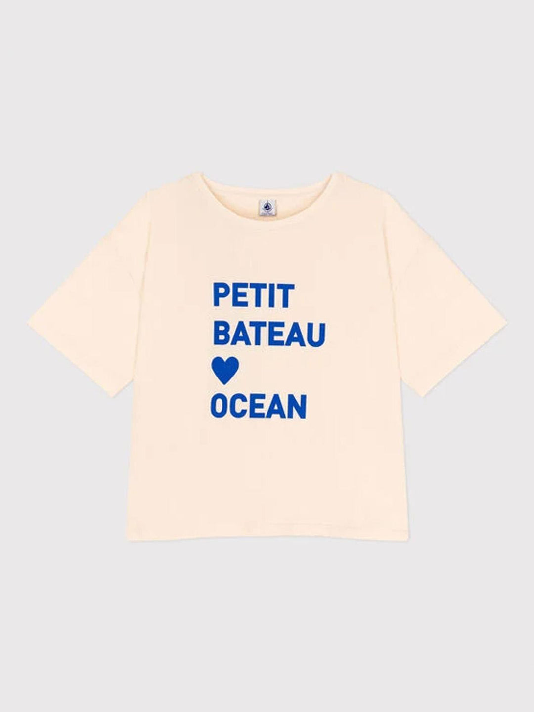 T-shirt Le Boxy larga in cotone donna A06TM 01 PETIT BATEAU 