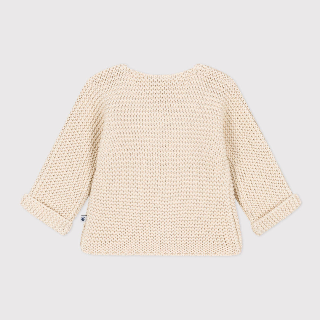 CARDIGAN IN TRICOT A PUNTO LEGACCIO PER BEBÈ A08BQ 03 PETIT BATEAU 