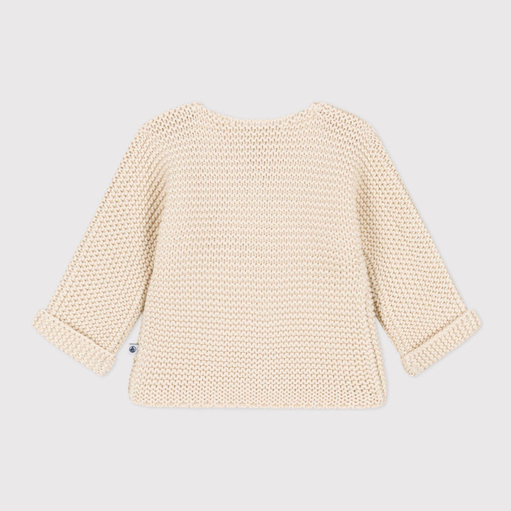 CARDIGAN IN TRICOT A PUNTO LEGACCIO PER BEBÈ A08BQ 03 PETIT BATEAU 
