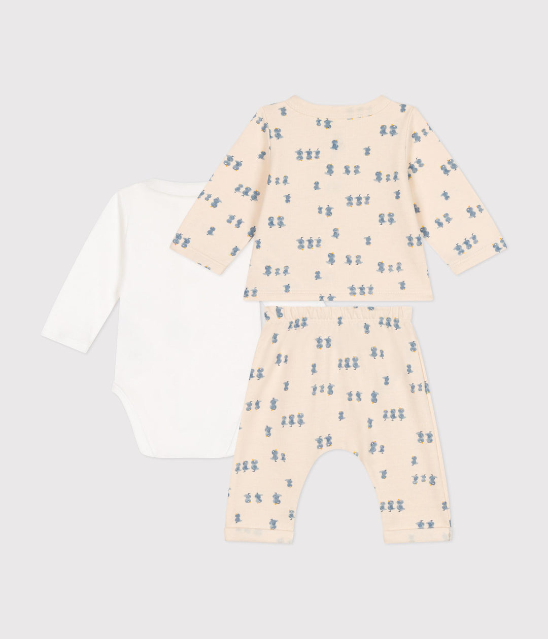 Set con fantasia pulcini in tessuto felpato A0BN7 01 PETIT BATEAU 