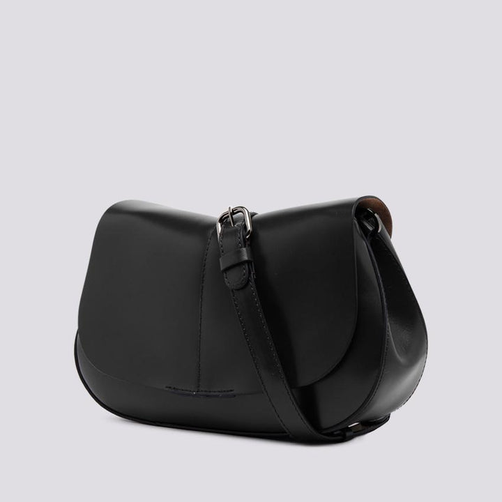 Borsa a spalla Helena Round in pelle nera BS 9308 CALF 001 GIANNI CHIARINI 