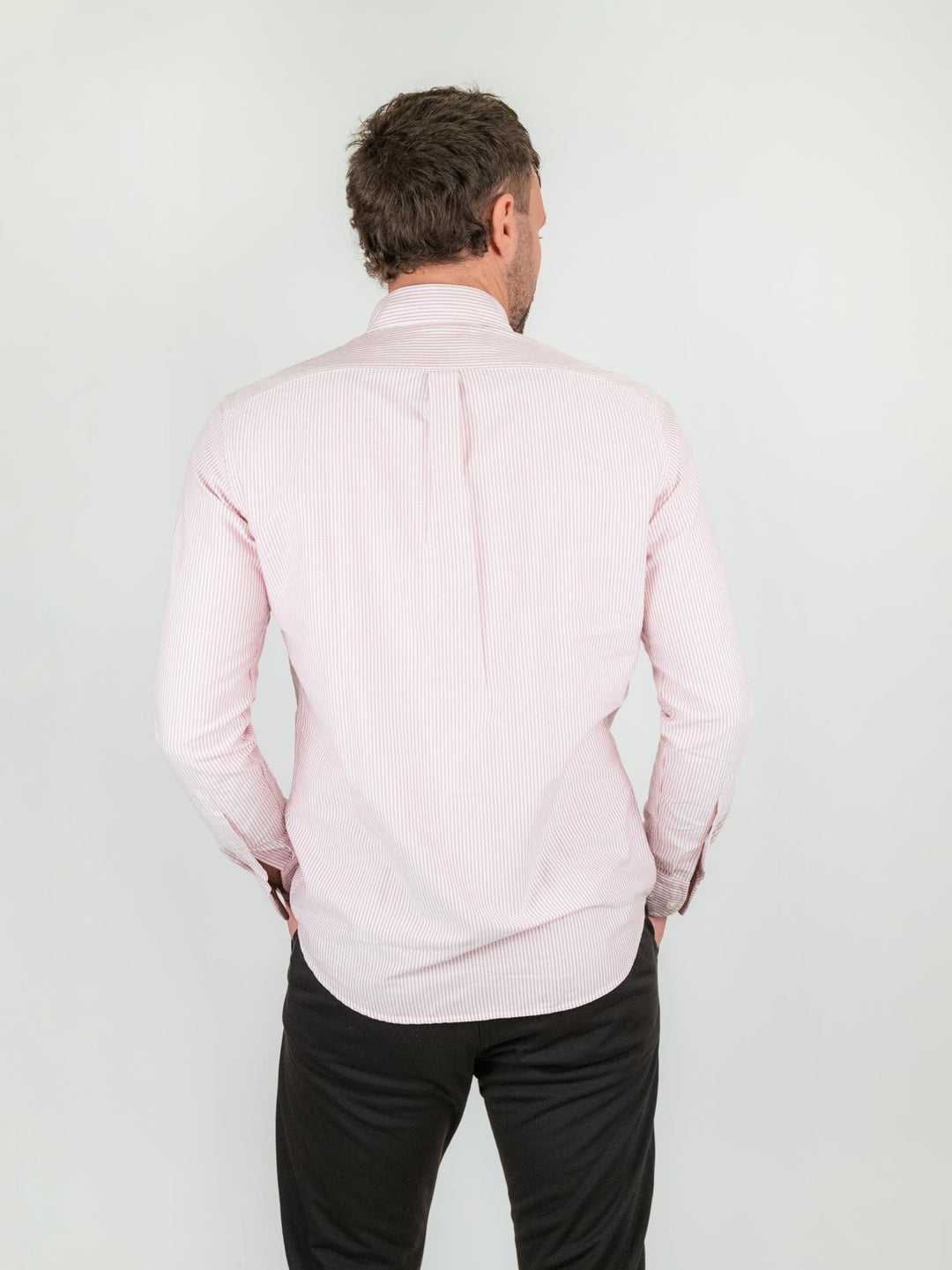 CAMICIA BUTTON DOWN A RIGHE BIANCO E ROSSO BRADFORD/BC007 04 BAGGIES 