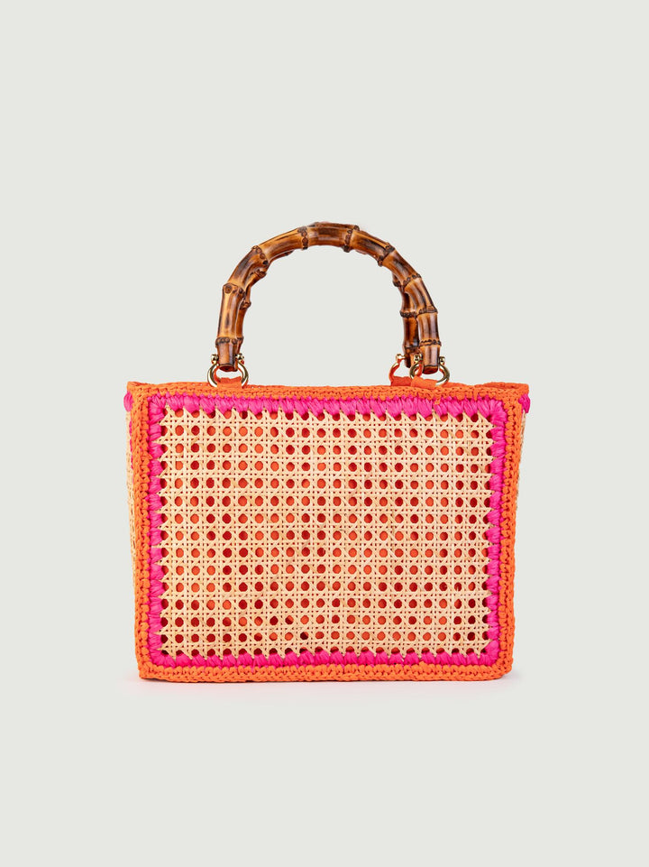 SHOPPER in RAFIA NATURALE FUCSIA 4768 FUCSIA CATERINA BERTINI 