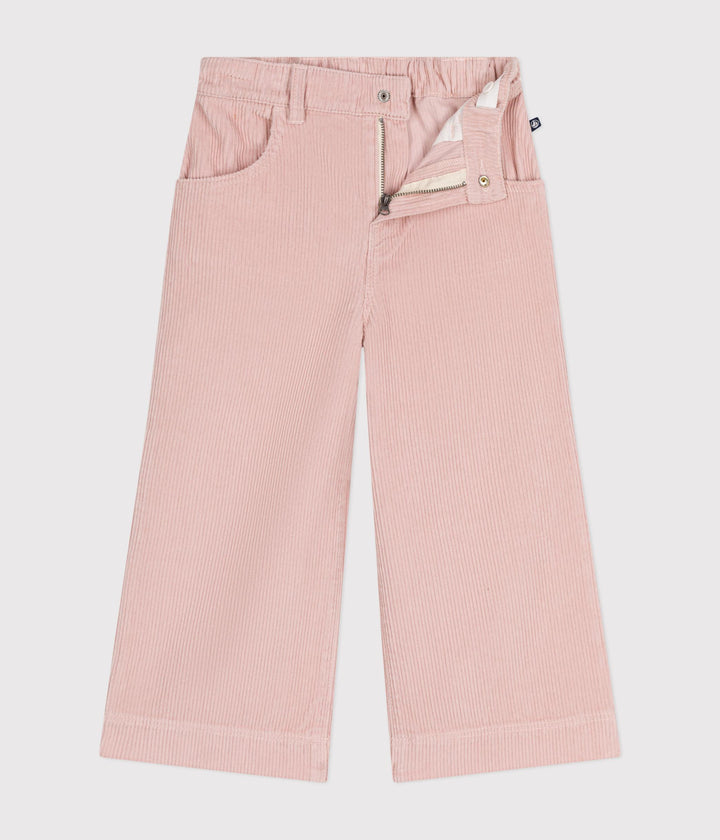 Pantaloni scampanati in velluto rosa A0BB0 01 PETIT BATEAU 