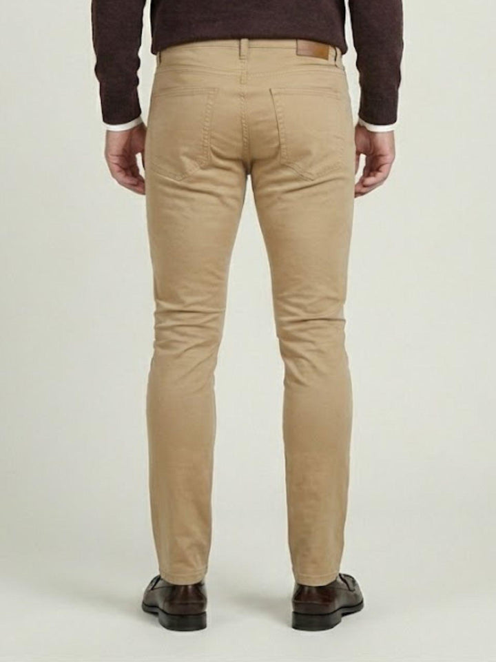 Pantalone cinque tasche in cotone miele 7607GB MIELE ANDREA MORANDO 