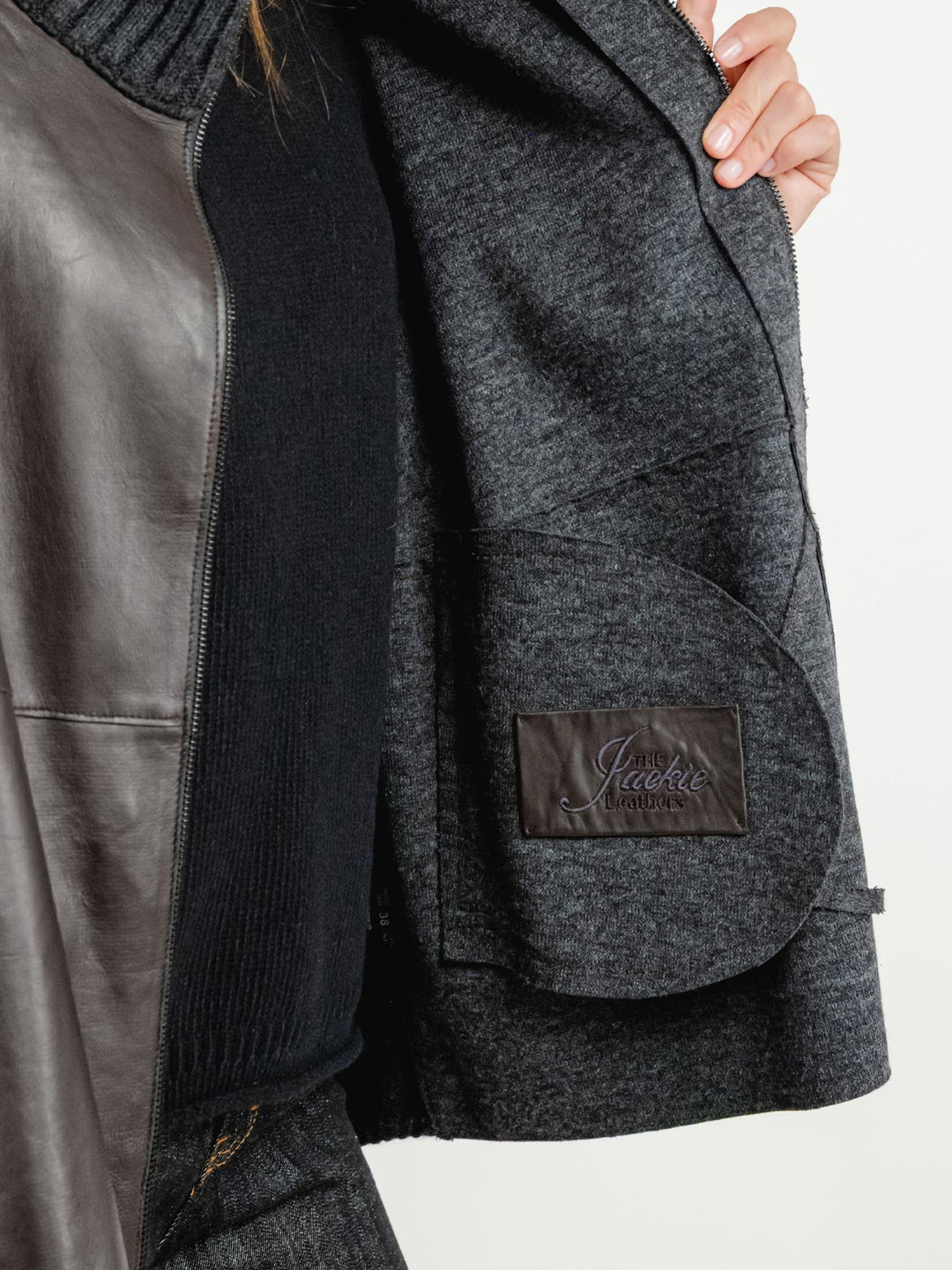 GIACCA MANTELLA LAVINIA CON PIUMINO 3 IN 1 TESTA MORO LAVINIA 618 JACK LEATHER 