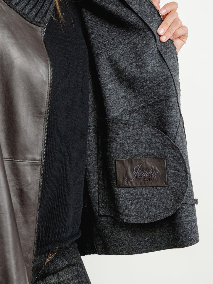 GIACCA MANTELLA LAVINIA CON PIUMINO 3 IN 1 TESTA MORO LAVINIA 618 JACK LEATHER 