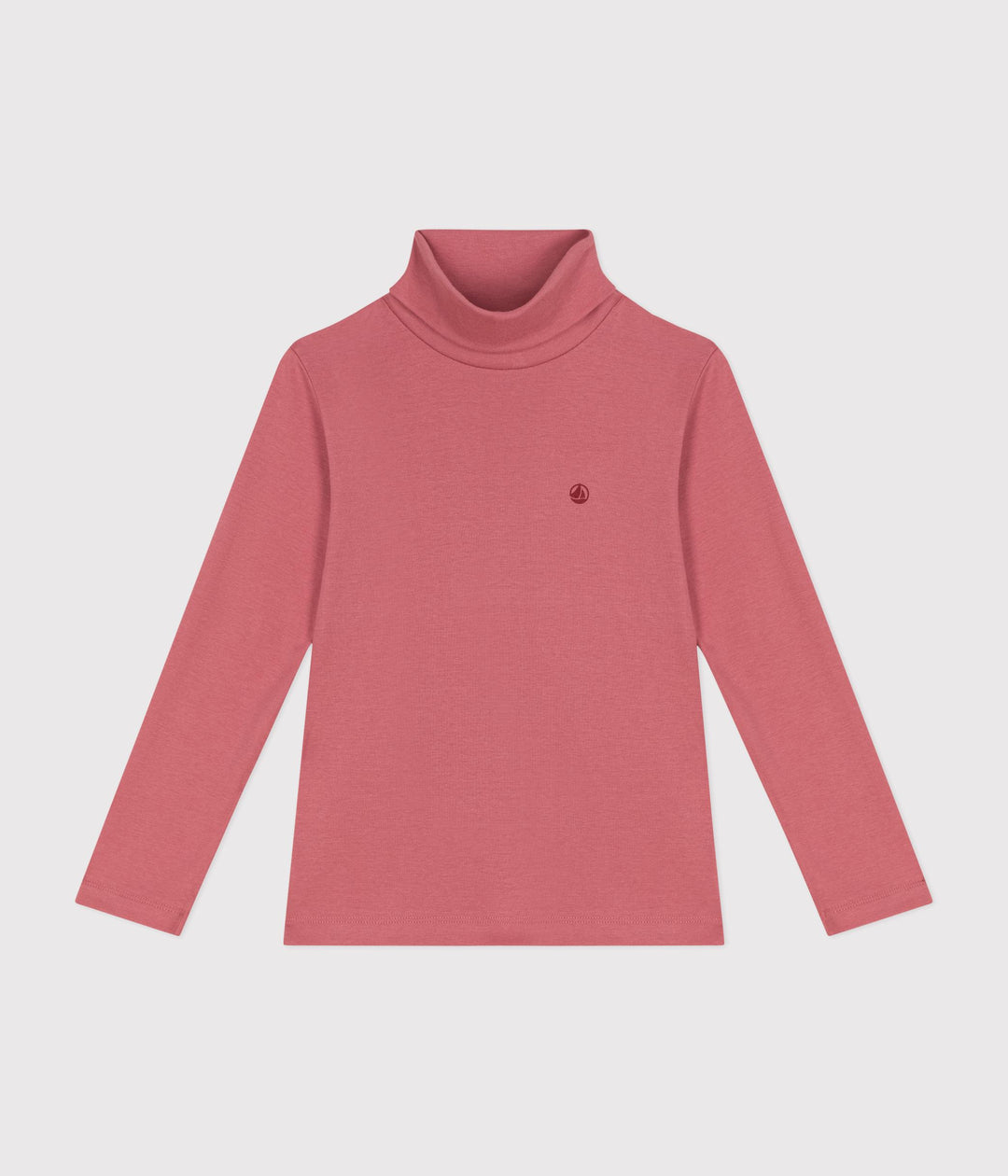 Dolcevita a collo alto rosa in cotone unisex A0BJQ 68 PETIT BATEAU 