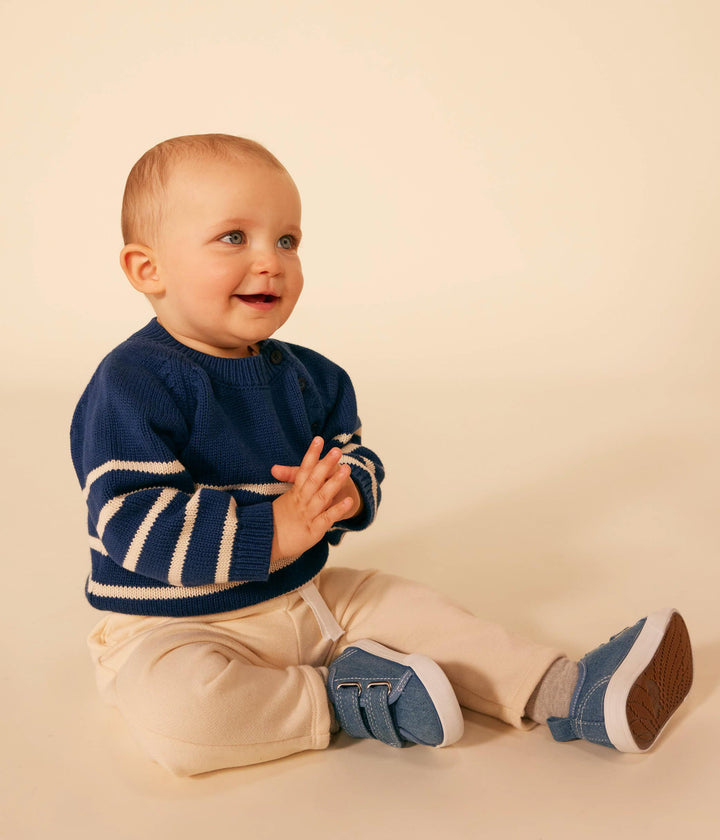 PULLOVER a righe IN COTONE BEBÈ A09JL 03 PETIT BATEAU 