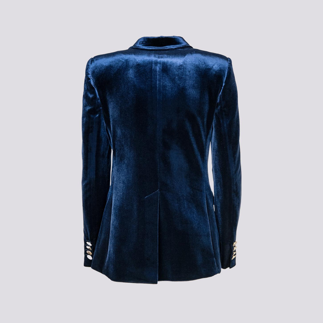 BLAZER DOPPIOPETTO IN VELLUTO BLU 3877/2894 111 ANDREA MORANDO 