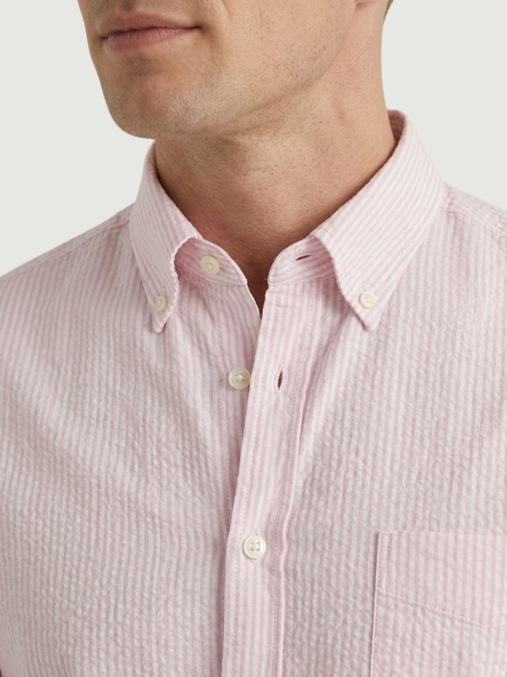 Camicia in cotone a righe bianche e rosa BRAD/SEB16S36 01 BAGGIES 