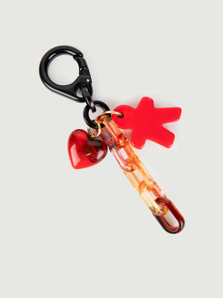 Charm per borse in resina multicolor omino e cuore CHARM OMINO CUORE BIMOR 