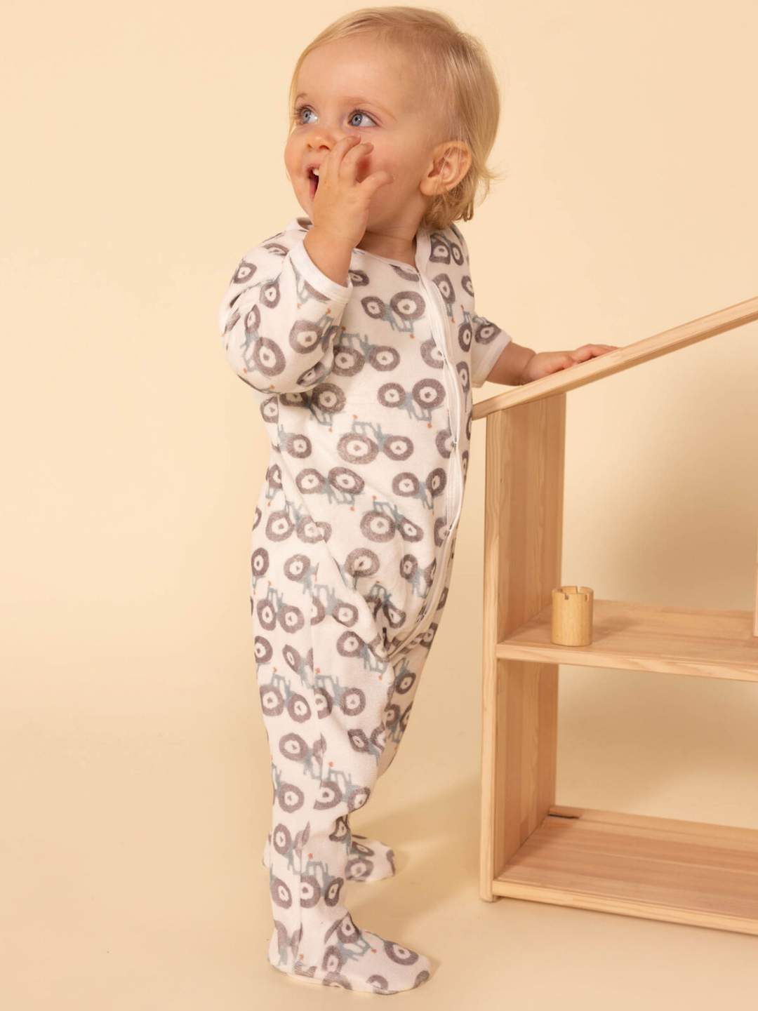 PIGIAMA BEBÈ TRATTORI IN CINIGLIA A083S 01 PETIT BATEAU 