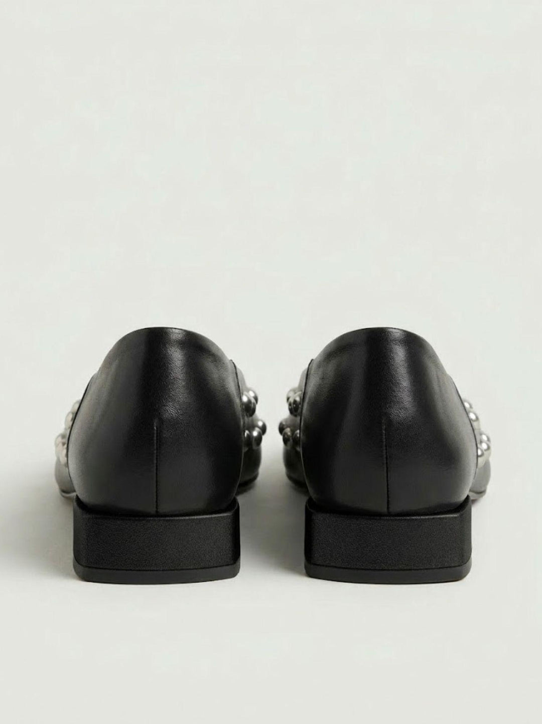 Ballerina borchiata in pelle nappa nera DARIA93G NERO ANDREA MORANDO 