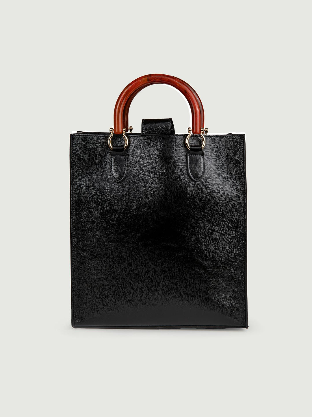 CARTELLA IN PELLE NAPLAK NERA CON MANICI IN RESINA "EMPIRE" EMPIRE NERO BIMOR 