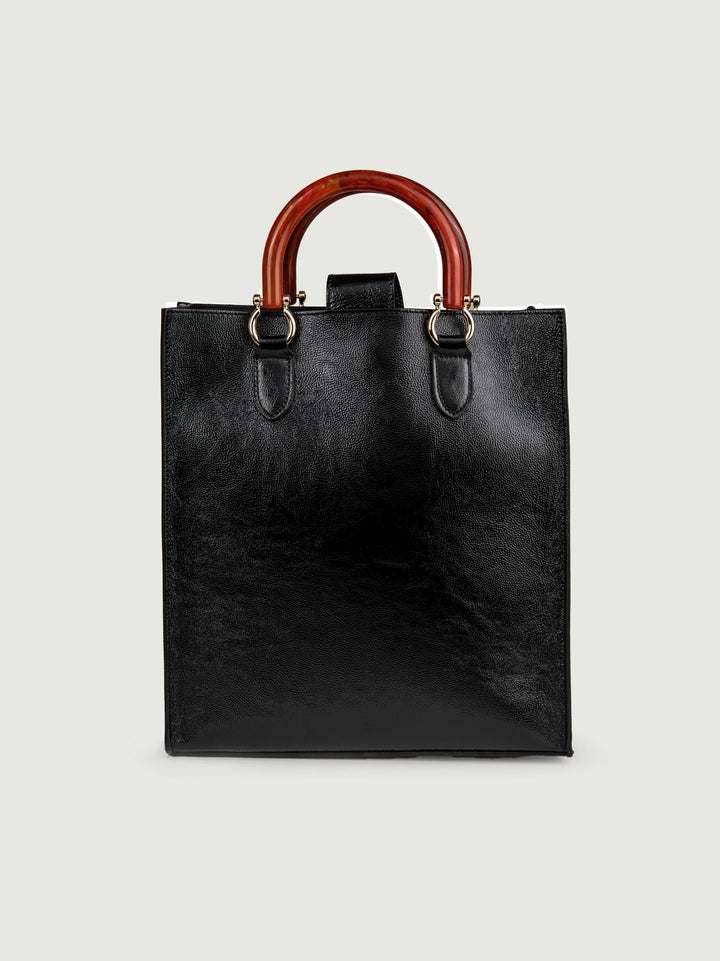 CARTELLA IN PELLE NAPLAK NERA CON MANICI IN RESINA "EMPIRE" EMPIRE NERO BIMOR 